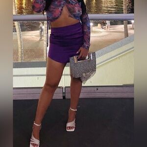 ZARA silky Purple Skirt